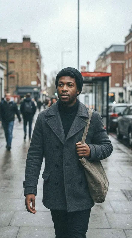 Harbour Damp applied to Street portrait black man