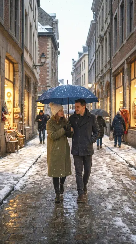 Lip Line applied to Snow street couple