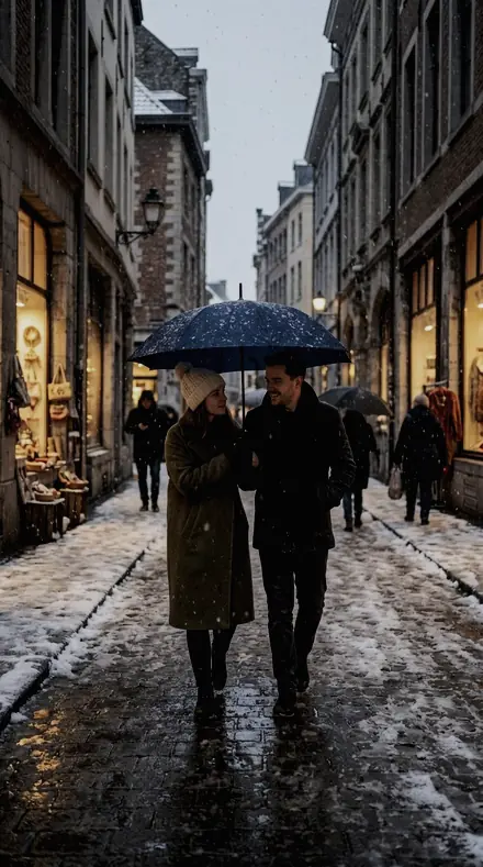 Ghost Trim applied to Snow street couple