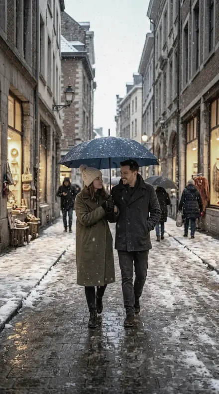 One Tone applied to Snow street couple