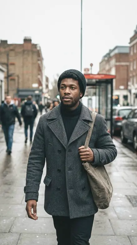 Steel Rim applied to Street portrait black man