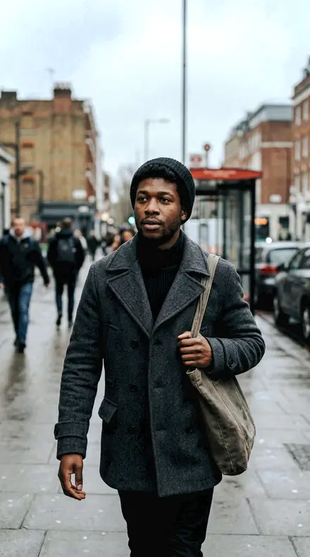 Sober Account applied to Street portrait black man