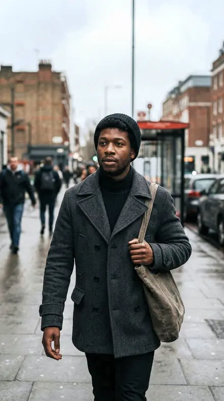 Plain Evidence applied to Street portrait black man