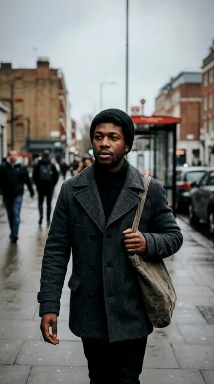Plane Edge applied to Street portrait black man