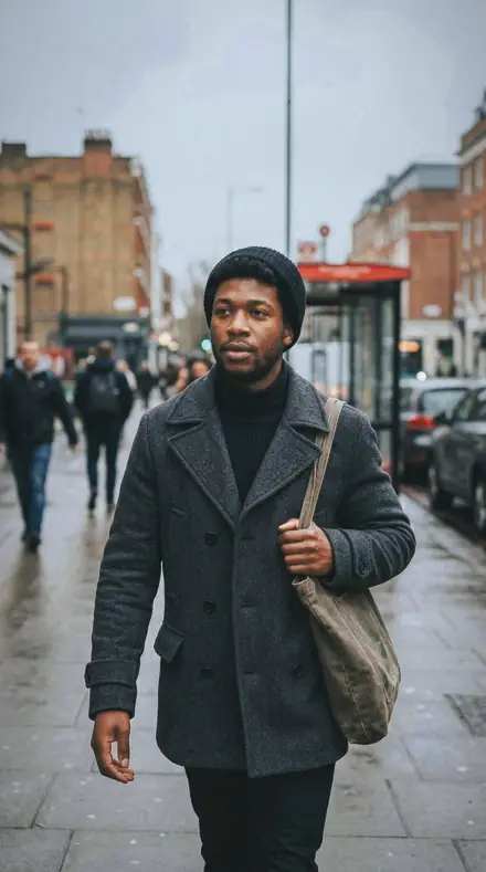 Sill Stone applied to Street portrait black man