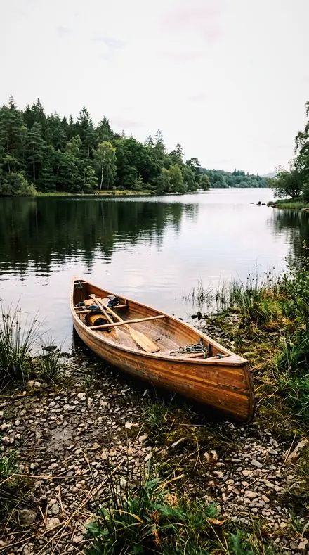 Brass Burnish applied to Lake canoe