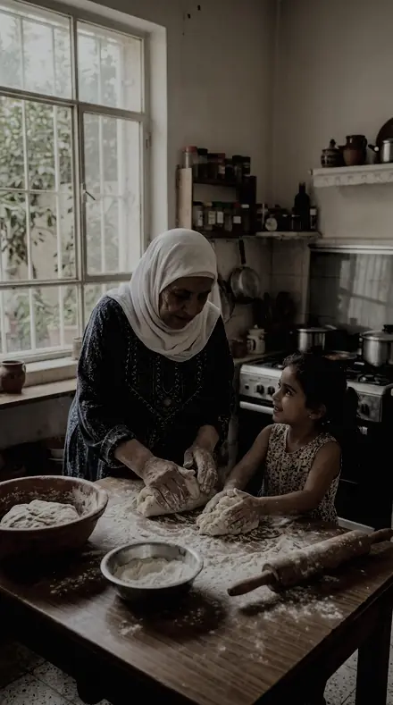 Face Relief applied to Grandmother kitchen
