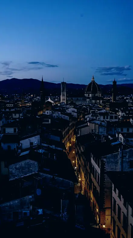 Street Glow applied to City rooftop