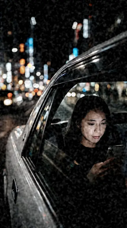 Muted Street applied to Taxi night window