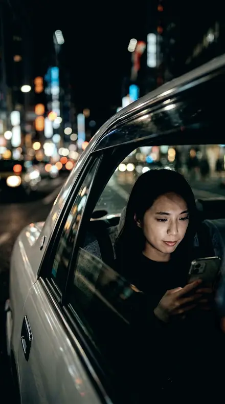 Galaxy Core applied to Taxi night window