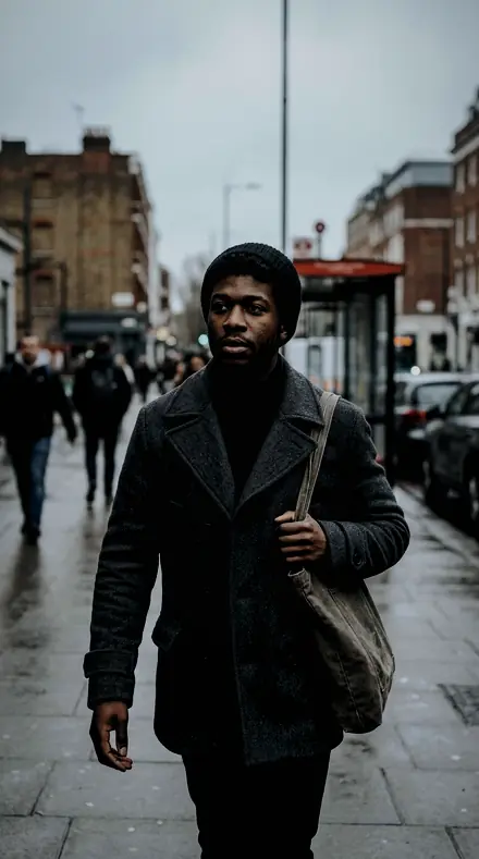Frame Gilt applied to Street portrait black man
