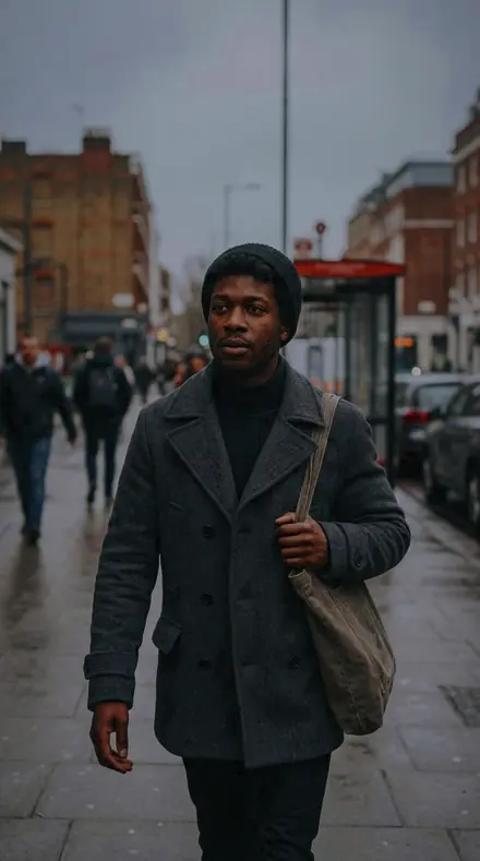 Lancet Panel applied to Street portrait black man