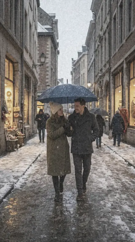 Grey Reel applied to Snow street couple
