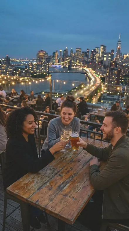 Hookah Stem applied to Rooftop bar blue hour