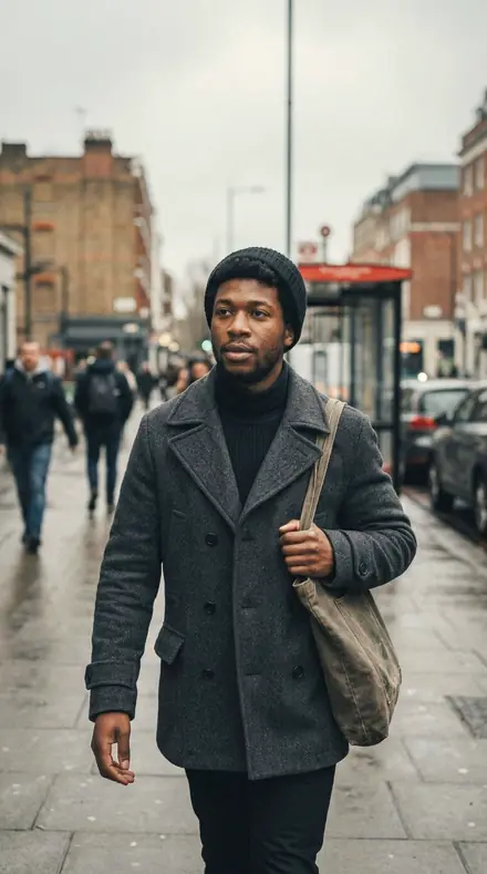 Apron String applied to Street portrait black man