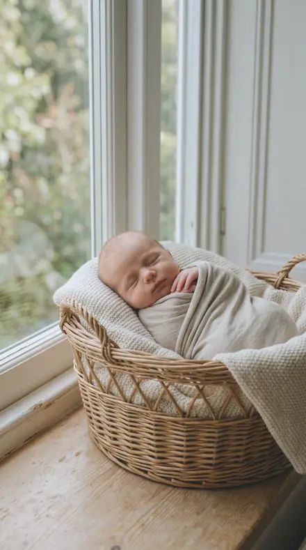 Chimney Smoke applied to Newborn basket