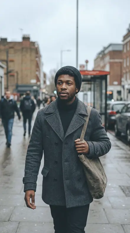 Hedge Row applied to Street portrait black man