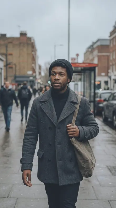 Well Cover applied to Street portrait black man