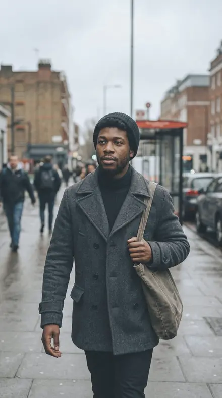 Ash Fence applied to Street portrait black man