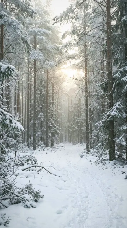 Garden Fork applied to Frosted pines
