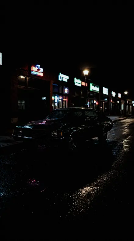 Empty Wall applied to Classic car neon