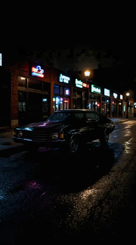 Glass Veil applied to Classic car neon