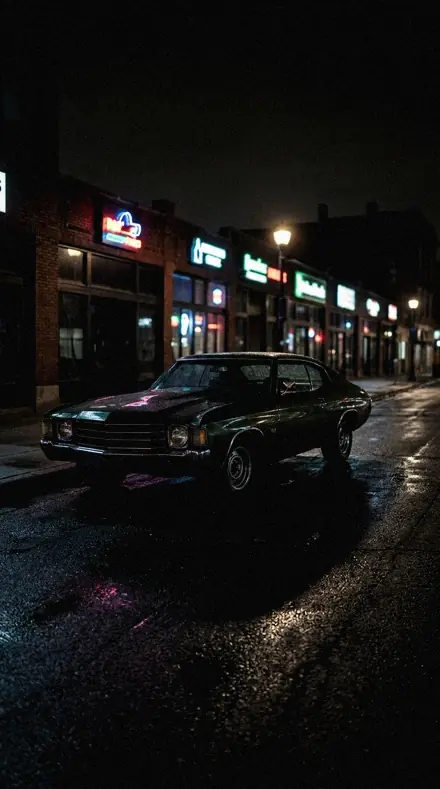 Handset Tone applied to Classic car neon
