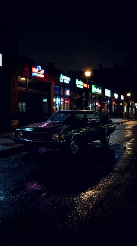 Fence Top applied to Classic car neon