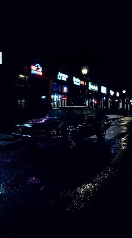 Skyglow Cut applied to Classic car neon