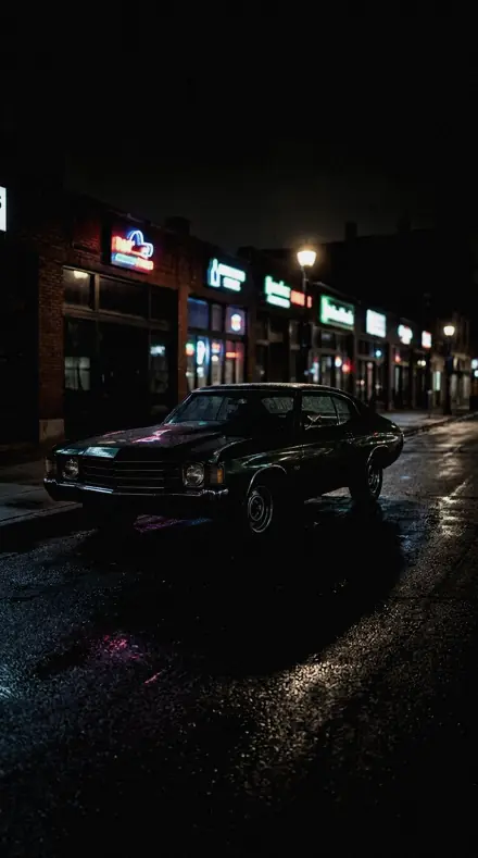 Phone Honest applied to Classic car neon