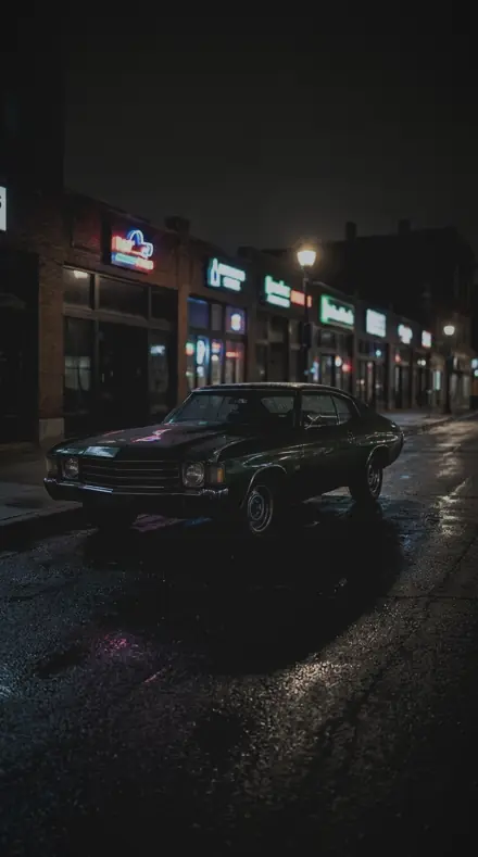 Drop Trail applied to Classic car neon