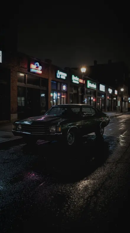 Grey Pane applied to Classic car neon