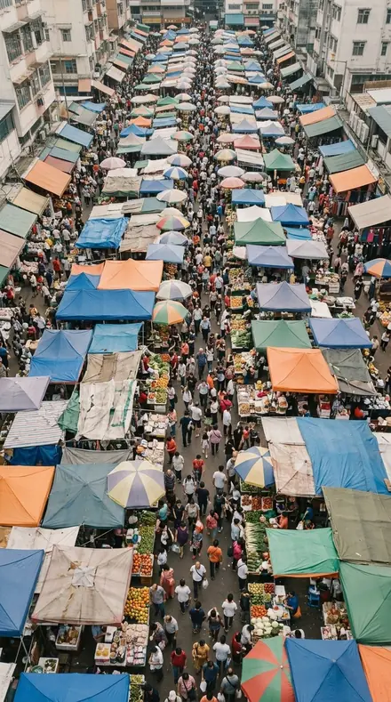 Before: Market crowd