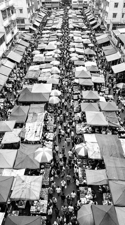 Silver Bath applied to Market crowd