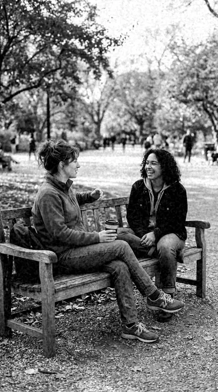 Paper Grade applied to Friends bench