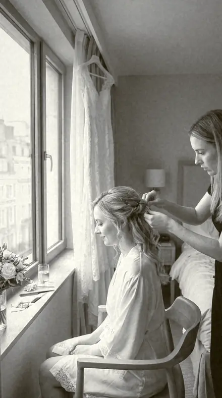 Sulphide Toner applied to Bridal prep window