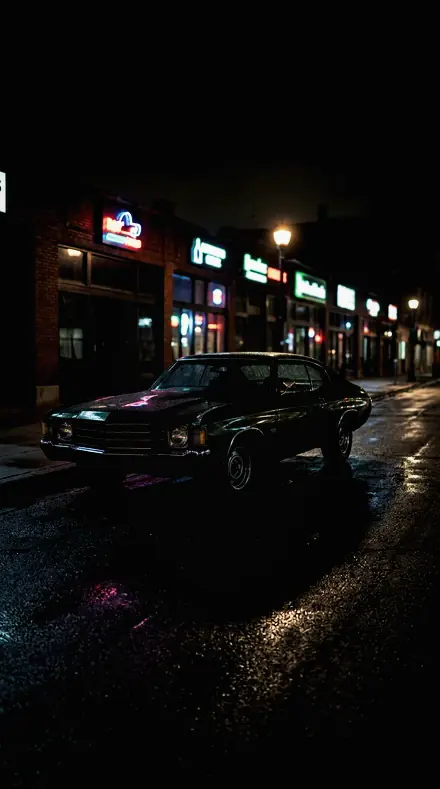 Gloss Panel applied to Classic car neon