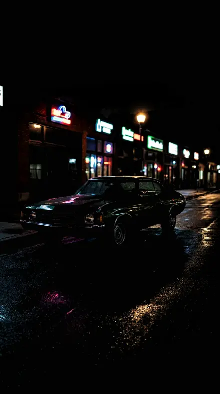 Blemish Hunt applied to Classic car neon