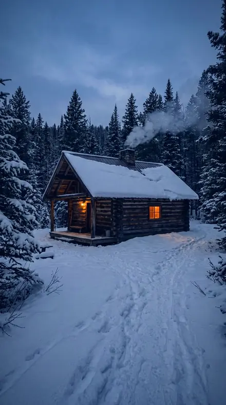 Ash Sky applied to Cabin blue hour