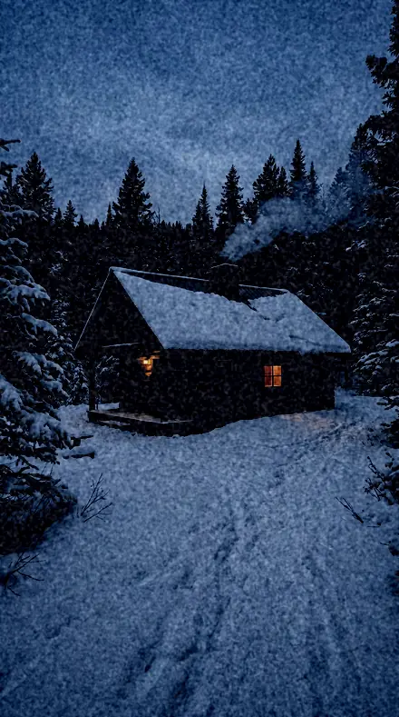 SN-05 Grit Grain applied to Cabin blue hour