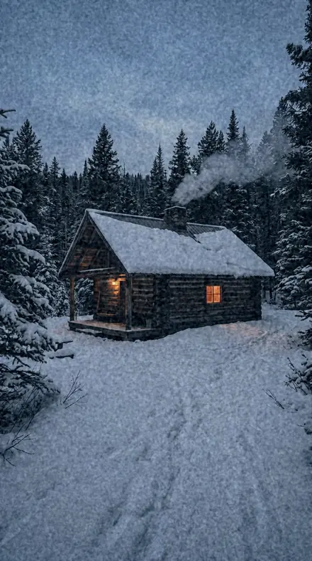 FS-02 Roadside Motel applied to Cabin blue hour