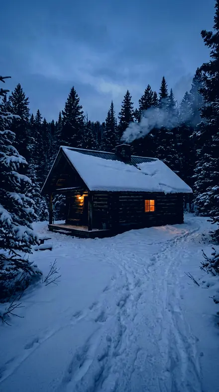 Gold Ceiling applied to Cabin blue hour