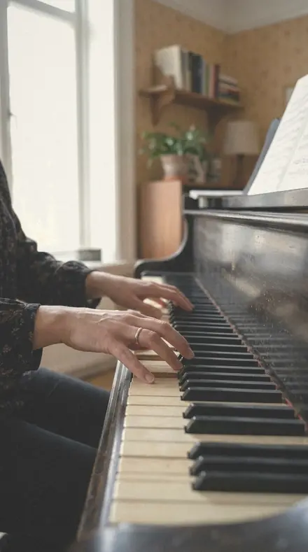 Page Corner applied to Hands piano