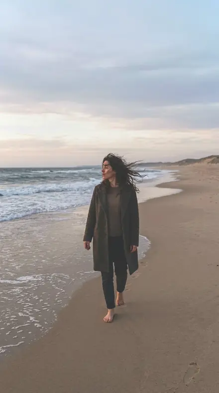 Foot Smear applied to Beach evening