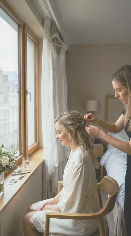 Staple Line applied to Bridal prep window