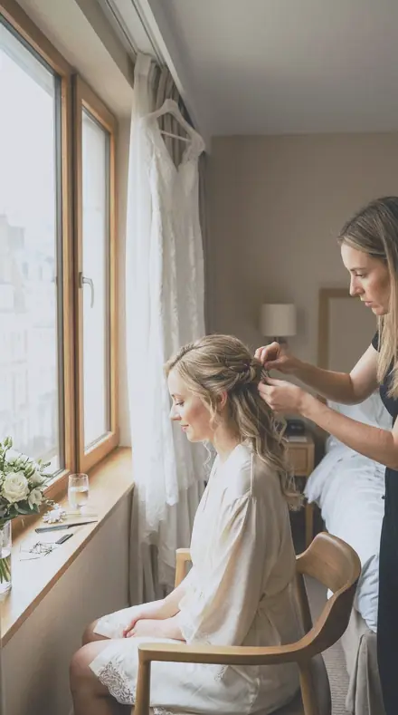 Drift Fog applied to Bridal prep window