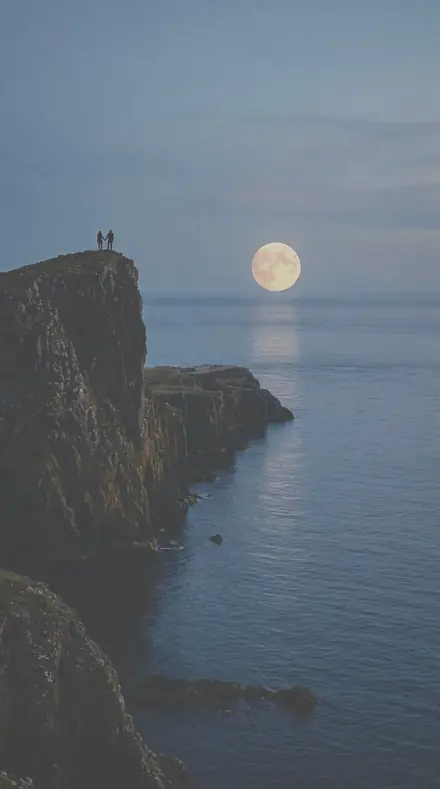 Card Stock applied to Moonrise cliffs