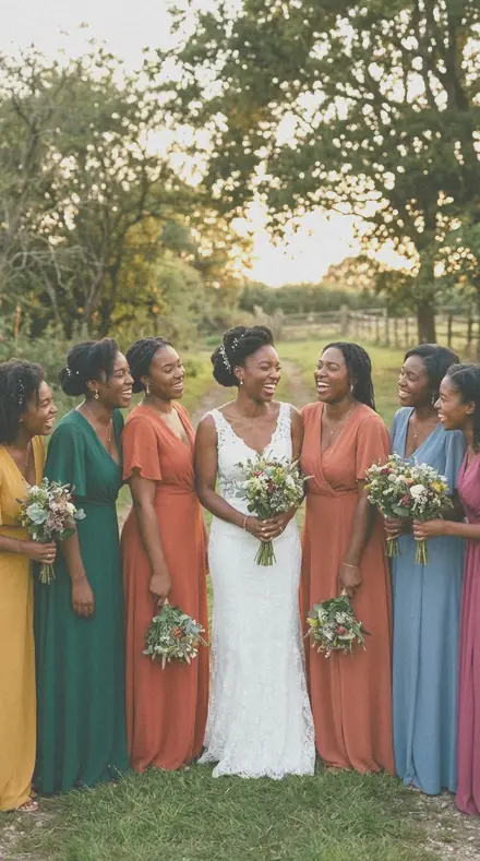 Linen Weave applied to Bride laughing