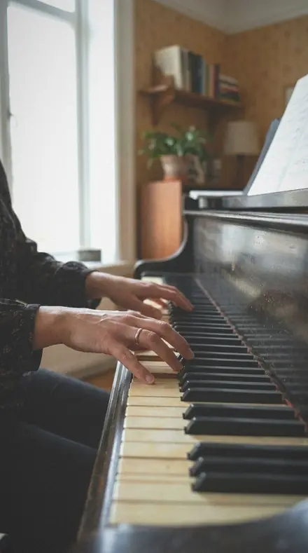 Corner Fold applied to Hands piano