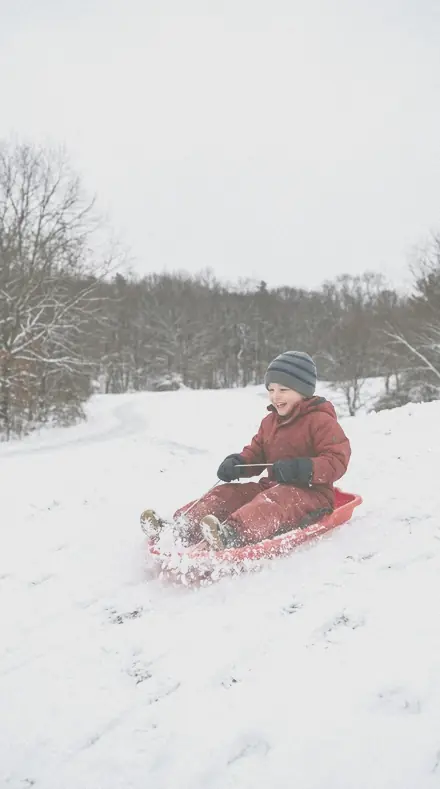 Mould Made applied to Child sledding